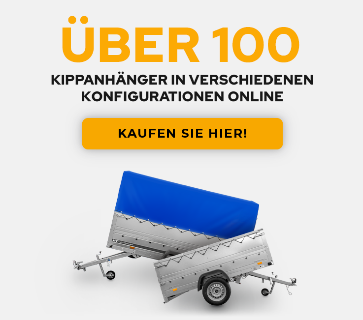 Über 100 Kippanhänger in verschiedenen Konfigurationen Online