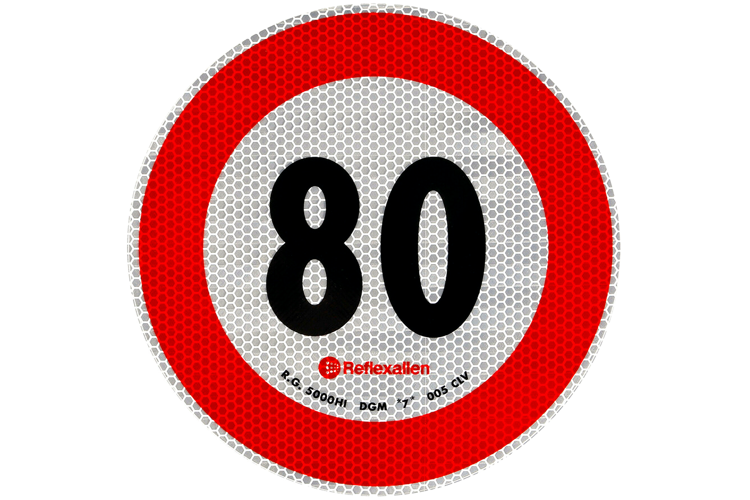 StVO Geschwindigkeitsaufkleber ⌀ 20 Cm (200 Mm) „38 Km/h“ – Für Baustellenfahrzeuge, Anhänger Und Maschinen